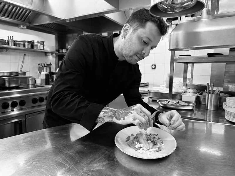 Frédéric LANG chef du restaurant de l'hôtel l'Océan sur l'ile de Ré au Bois plage.